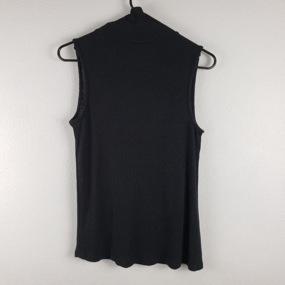 Torrid Women's Size 00 Sleeveless Ribbed Turtleneck Black Classic Layering Tank - Picture 7 of 8